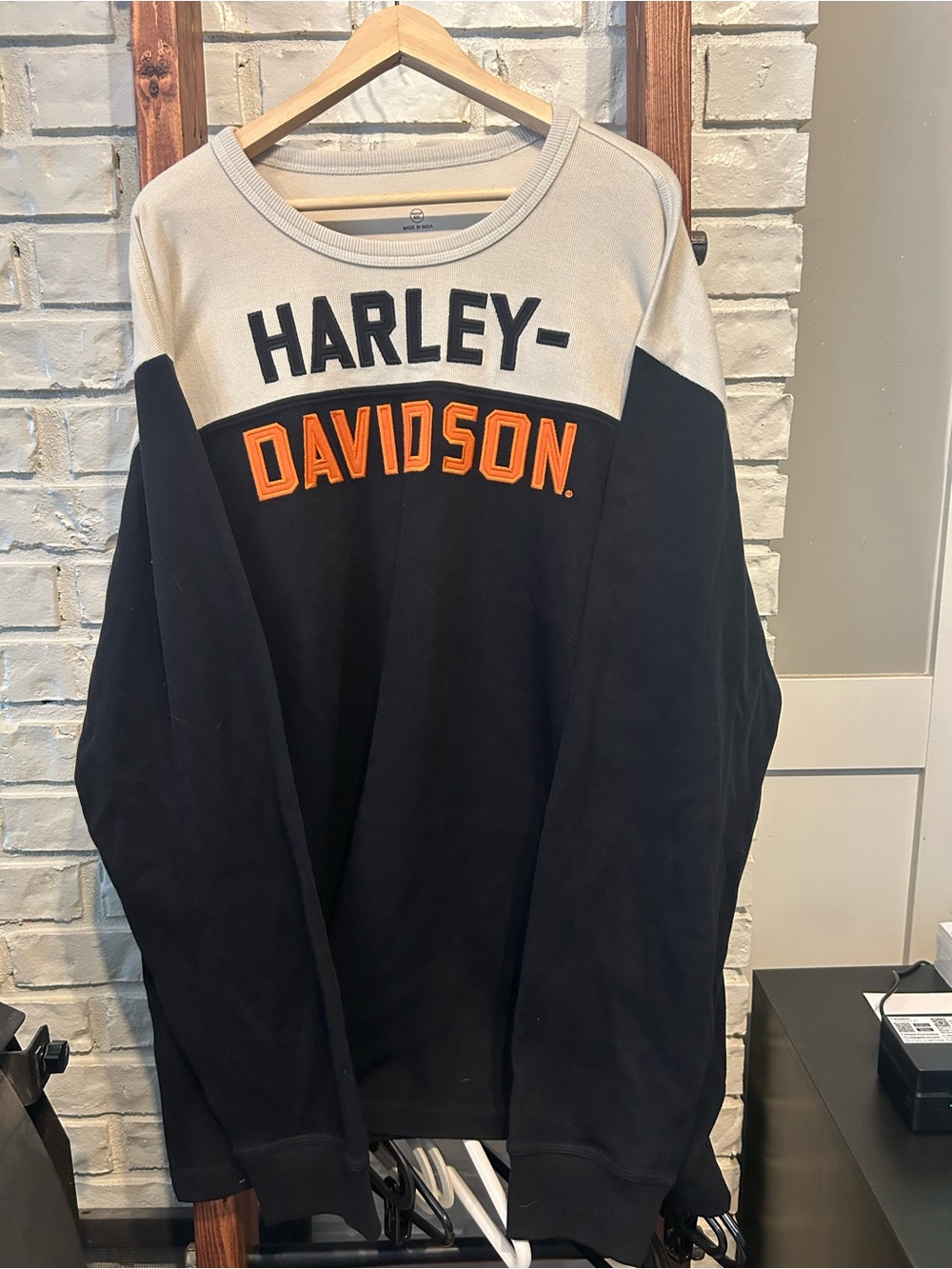 Harley-Davidson Men's Colorblock Knit Sweater Pullover Sz 4XL Crew Neck